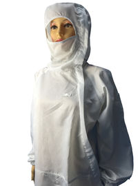 Βιοτεχνολογία/φαρμακευτικό κοστούμι αποστειρωμένων δωματίων ESD υλικών ESD ασφαλές με την κουκούλα και Facemask