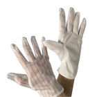 M / Αντιστατικά γάντια παλαμών μη ολίσθησης Λ με τη ριγωτή πλάτη χεριών πολυεστέρα 10mm