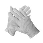 100 άσπρα γάντια βαμβακιού τοις εκατό ιδιαίτερα Stretchable για τις χωρίς σκόνη θέσεις