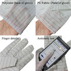 Αντιολισθητική ίνα - ελεύθερα PU ασφαλή γάντια υφάσματος ESD για το αποστειρωμένο δωμάτιο βιομηχανικό