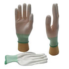 Άσπρα PU πολυεστέρα ντυμένα άκρο δακτύλου λειτουργώντας γάντια ασφάλειας αντιολισθητικά