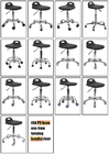 Έπιπλα εργαστηρίου Έπιπλα γραφείου ESD Safe Καρέκλες Ρυθμιζόμενες PU One Time Forming