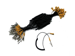 Μαύρο Κίτρινο 1.8m ESD καλώδιο γείωσης για καθαρό δωμάτιο