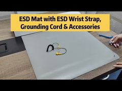 ESD Γκρι PVC Πίνακας Ματ Αντιστατικός Ματ με κουμπί για την Αντιστατική Περιοχή