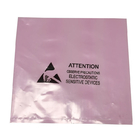 Προσαρμοσμένο ανοικτό τοπ αντιστατικό διαφανές ροζ τσαντών συσκευασίας PCB ESD