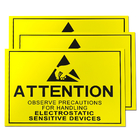 Στατικό μέγεθος 20x30cm σημαδιών περιοχής ελέγχου ESD προσοχής κίτρινο ορθογώνιο για EPA