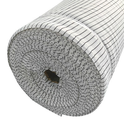 Λευκό ύφασμα από 6MM Strip 240gsm Polyester πλεκτό ESD Αντιστατικό ράβδος