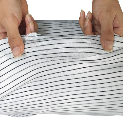 Λευκό ύφασμα από 6MM Strip 240gsm Polyester πλεκτό ESD Αντιστατικό ράβδος
