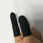 Μαύρη άνετη αντιστατική ομαλή επιφάνεια προστάτη δάχτυλων λατέξ γαντιών