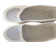 Αντιστατικά παπούτσια αποστειρωμένων δωματίων για το μακρύ μανικιών ESD ανώτερο δέρματος μποτών άσπρο