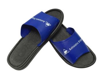 Washable οικονομικό ESD PVC μπλε ανώτερο W/Black παπουτσιών ασφάλειας παντοφλών πέλμα χρώματος