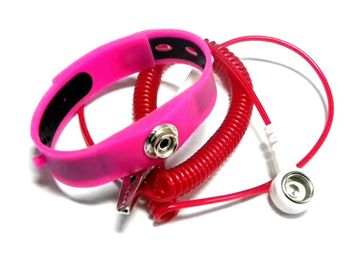 Αντιστατικό σκοινί Dia σπειρών Wristband πυριτίου. μήκος 2.4m 2.5mm πορφυρός ρόδινος μπλε κίτρινος