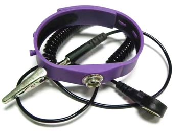 Αντιστατικό σκοινί Dia σπειρών Wristband πυριτίου. μήκος 2.4m 2.5mm πορφυρός ρόδινος μπλε κίτρινος
