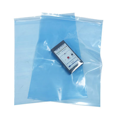 0.75mm*300*400mm Μπλε Αντιστατικές Σκουφίτες ESD Ζιπ Κλείδωμα Σκουφί για καθαρό δωμάτιο