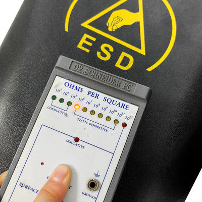 Μαύρο ESD Αντιστατικό πλαστικό τετράγωνο Απαλλαγμένο από σκόνη κάδο απορριμμάτων 15L για καθαρό δωμάτιο