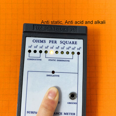 Πορτοκαλί ESD ύφασμα χωρίς σκόνη με αντιστατική αντοχή σε οξέα και αλκάλια