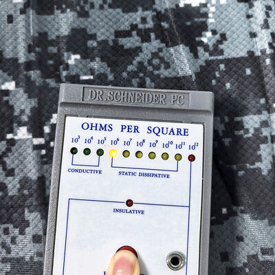 Καμουφλάζ εκτύπωση υψηλής απόδοσης ESD διαμαντένιο πλέγμα πλεκτό ύφασμα 87% πολυεστέρα + 13% ανθρακονήματα