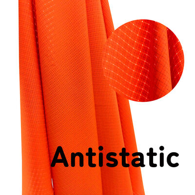 Antistatic Lightweight 96% Polyester + 4% Carbon Fiber Mesh Fabric for ESD Clothes