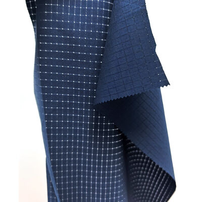 96% Polyester 4% Carbon Fiber Navy ESD Mesh Breathable Fabric for Cleanroom Clothes