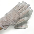 Αντιστατικά γάντια πολυεστέρα αποστειρωμένων δωματίων ESD άνθρακα λωρίδων