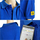 Κοντό μανικιών 4% αγώγιμο πουκάμισο πόλο ιματισμού ινών ESD ασφαλές αντιστατικό