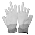 3 PU δάχτυλων μισό ντυμένο Palmfit λευκό χρήσης βιομηχανίας γαντιών ασφάλειας