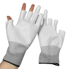 3 PU δάχτυλων μισό ντυμένο Palmfit λευκό χρήσης βιομηχανίας γαντιών ασφάλειας