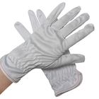 Άσπρα χεριών ιδρώτα γάντια πολυεστέρα αποστειρωμένων δωματίων απορρόφησης λειτουργώντας που προσαρμόζονται