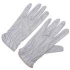 Άσπρα χεριών ιδρώτα γάντια πολυεστέρα αποστειρωμένων δωματίων απορρόφησης λειτουργώντας που προσαρμόζονται