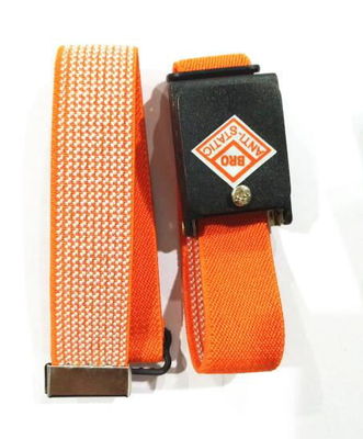 Πλεκτό ελαστικό ασύρματο ESD ζωνών μπλε πορτοκαλί καφέ λουρί καρπών χρώματος αντιστατικό