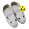 Άσπρα χωρίς σκόνη Washable παπούτσια ασφάλειας ESD με το αντιολισθητικό πέλμα PVC